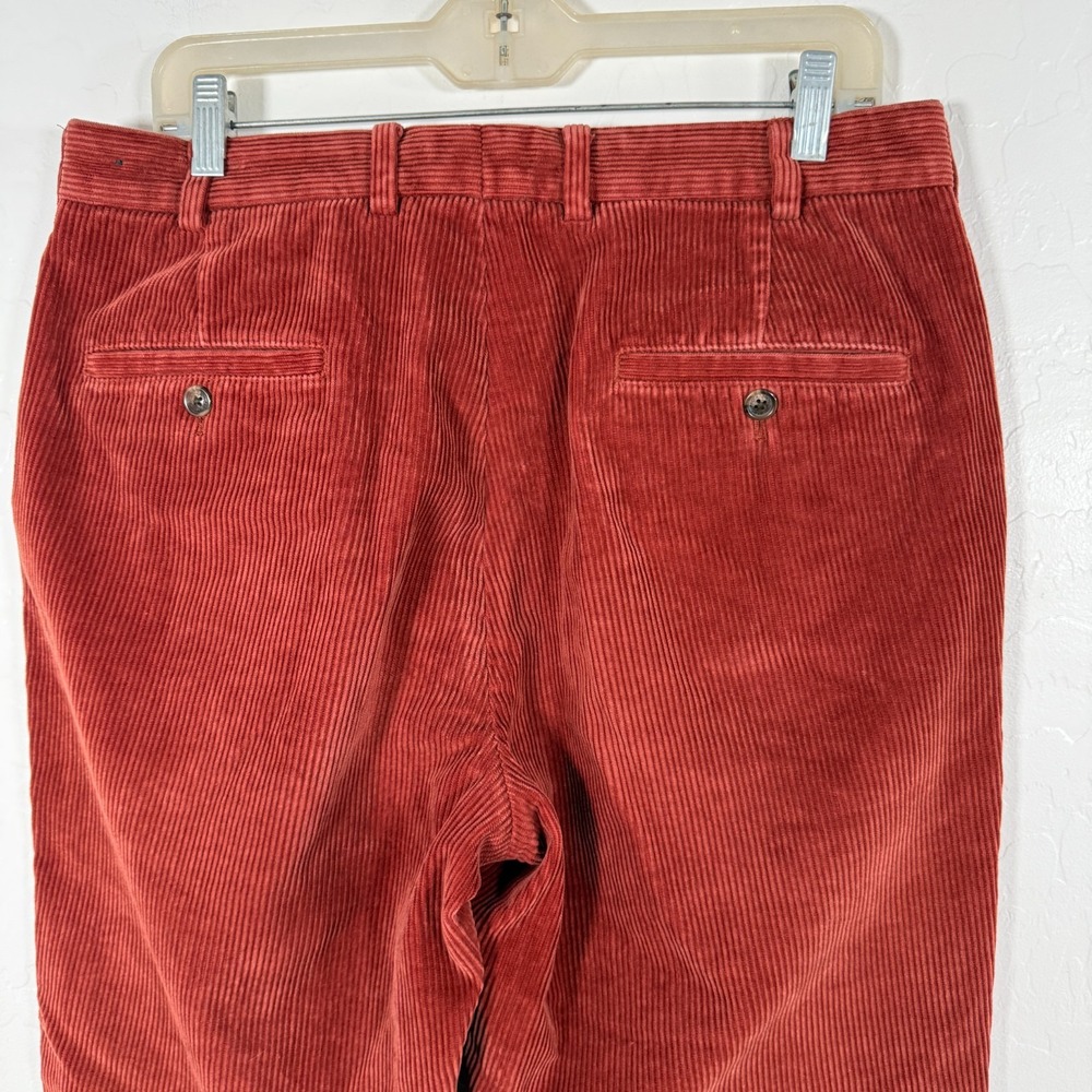 Brooks Brothers Pants Mens 34x32 Red Corduroy‎ Clark Chino Cotton Casual - Picture 4 of 9